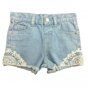 GIRLS DENIM SHORTS WITH EMB